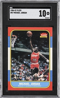 1986/87 Fleer #57 Michael Jordan Rookie Card – SGC GEM MINT 10